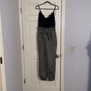 One piece cargo jumpsuit